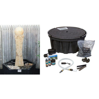 Closed Top FNT3082 Ceramic Vase Complete Fountain Kit Vase Fountain Blue Thumb